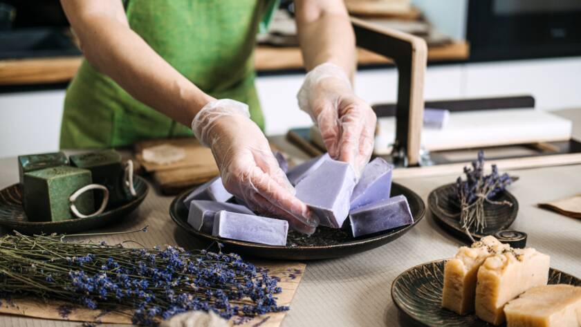 making natural soap in Dubai
