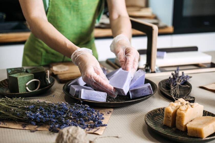 making natural soap in Dubai