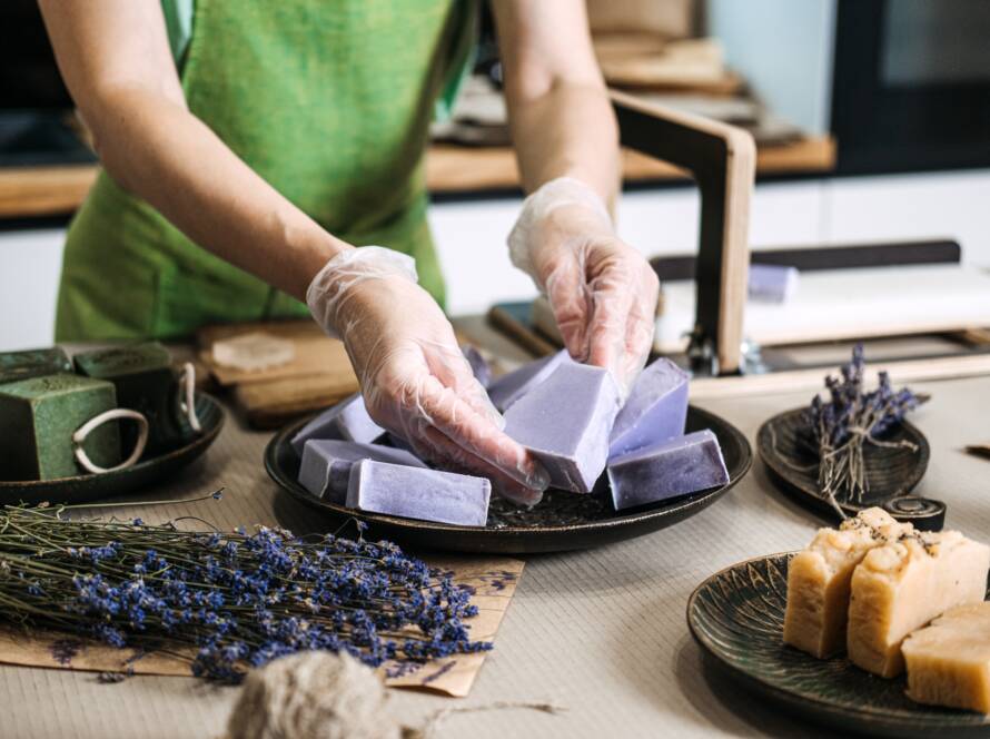 making natural soap in Dubai